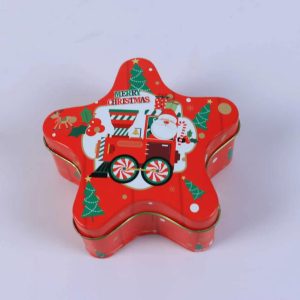 Christmas Star Tin Scented Candle 110g, Xmas Santa Decor Soy Wax Candle, Holiday Home Fragrance Gift for Christmas Present